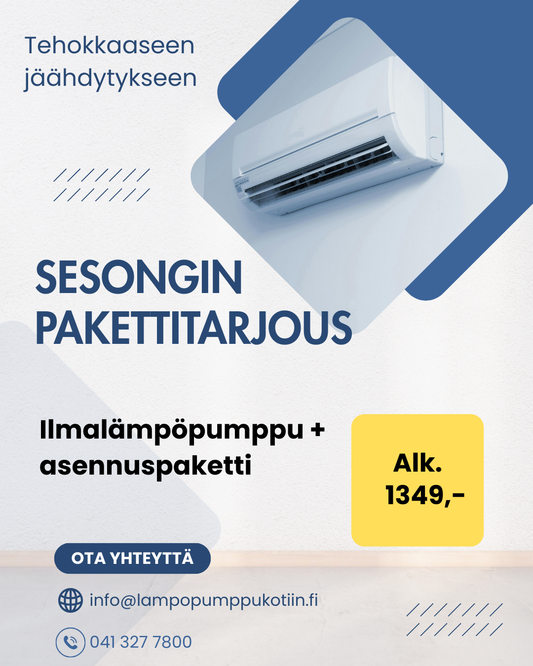 Ilmalämpöpumppu viilennykseen + asennus